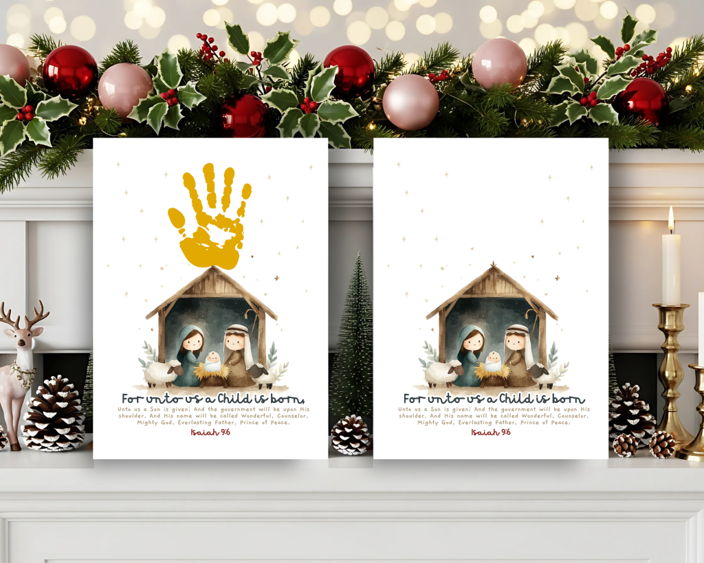nativity handprint craft