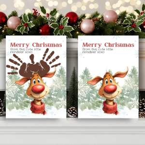 “Reindeer Handprint Craft” Printable – Fun Holiday Keepsake for Kids
